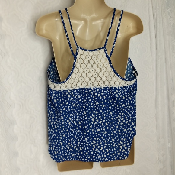 E&M Strappy Eyelet Lace Summer Tank Sz L - Picture 2 of 8